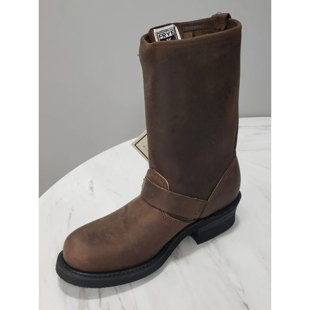 SIZE 5.5 Frye Womens Engineer 12 R 77400 Brown Mid Calf Motorcycle Boots Chore